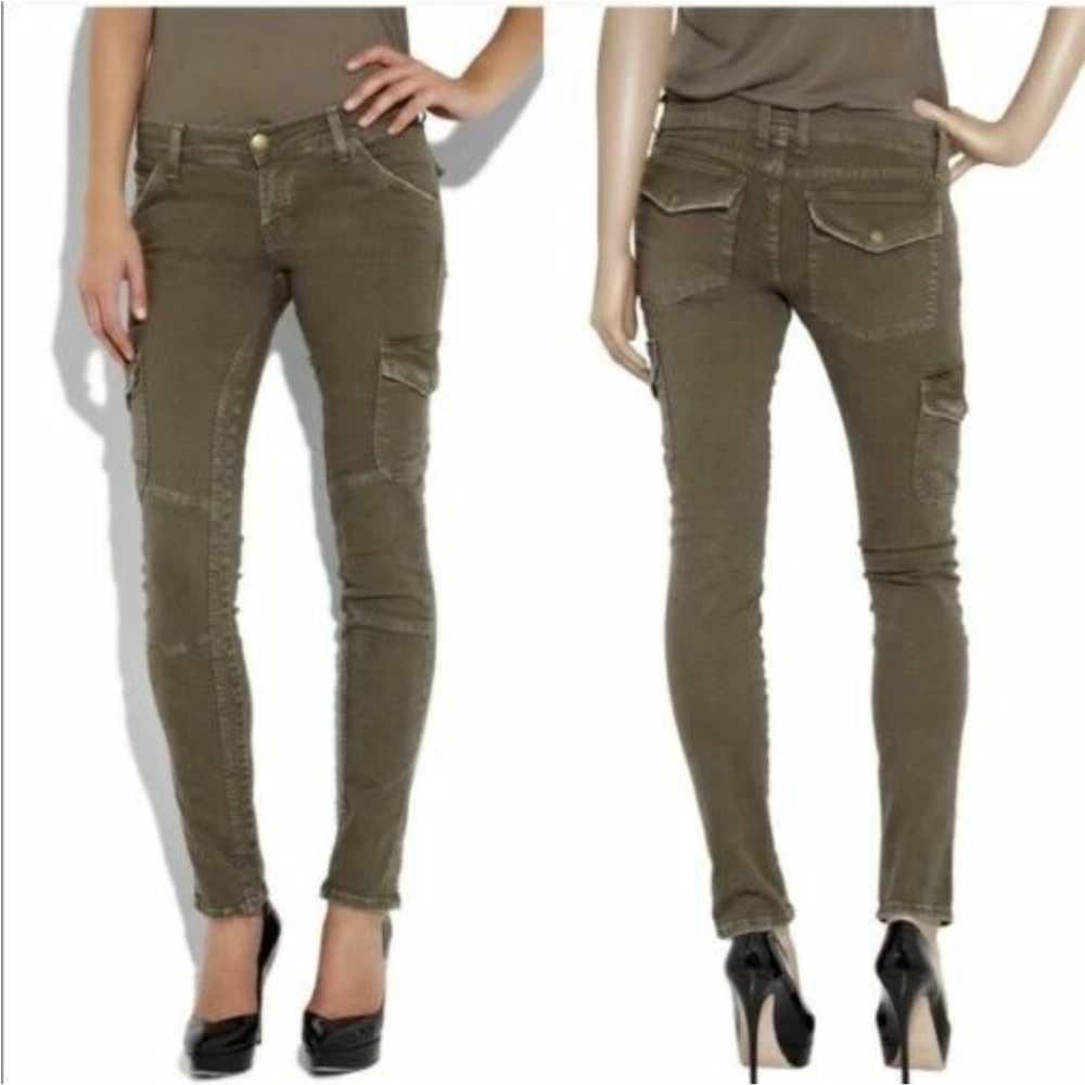 Current/Elliott Skinny Cargo Pocket Military Pants Size 31